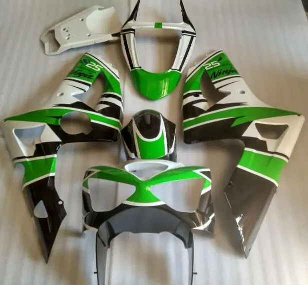 ABS Полный Обтекатель подходит для Kawasaki ZX6R 2003 2004 Мотоцикл Обтекатели ZX-6R 03 04 Ninja 636 Кузов Набор зеленый черный белый