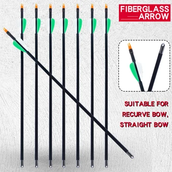 

6/12/24pcs Fibreglass Arrow 28 inches Archery Target Outdoor Hunting Shooting Accessories Arrow Head for Recurve / Compound Bow