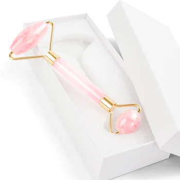 

Rose Quartz Roller Slimming Face Massager Lifting Roller Natural gua sha Jade Roller Stone Facial Massager Skin care Tools