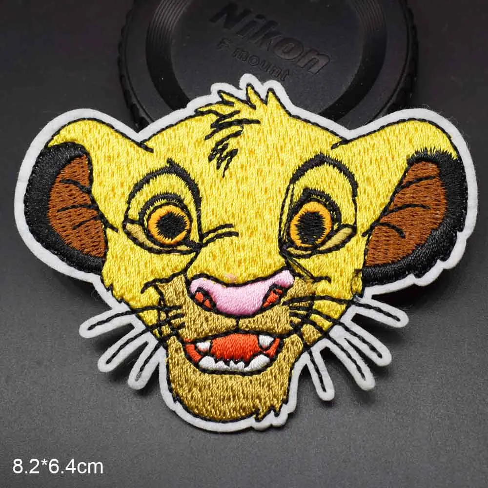 Мультяшная Simba Король Лев, нашивки для одежды с вышивкой