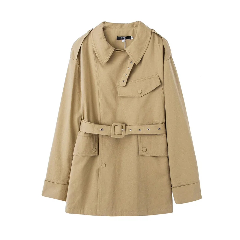 Женский однотонный Тренч с длинным рукавом повседневный элегантный дамский плащ
