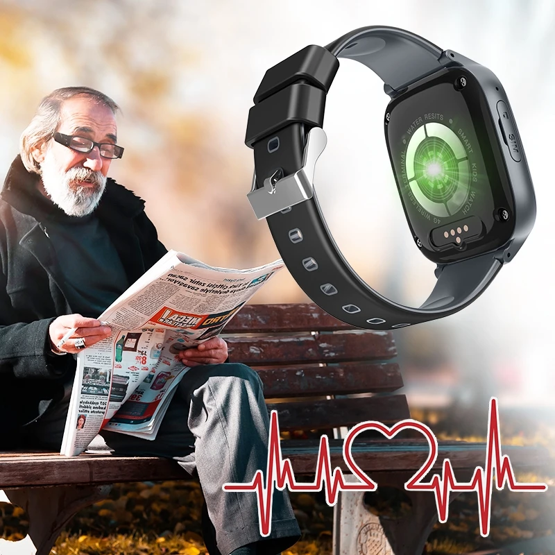 Localizador para Idosos Sensor de Queda Idosas com Monitor de Frequência Cardíaca e Pressão Kt17s para Pessoas Wonlex-ver-relógio Inteligente Anti-perda Arterial Gps 4g - Image 2