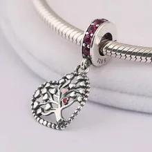 925 пробы серебряный кулон DIY Ювелирные изделия дерево любви Висячие Шарм fit Pandora браслет подарок для девочки смешанный эмаль