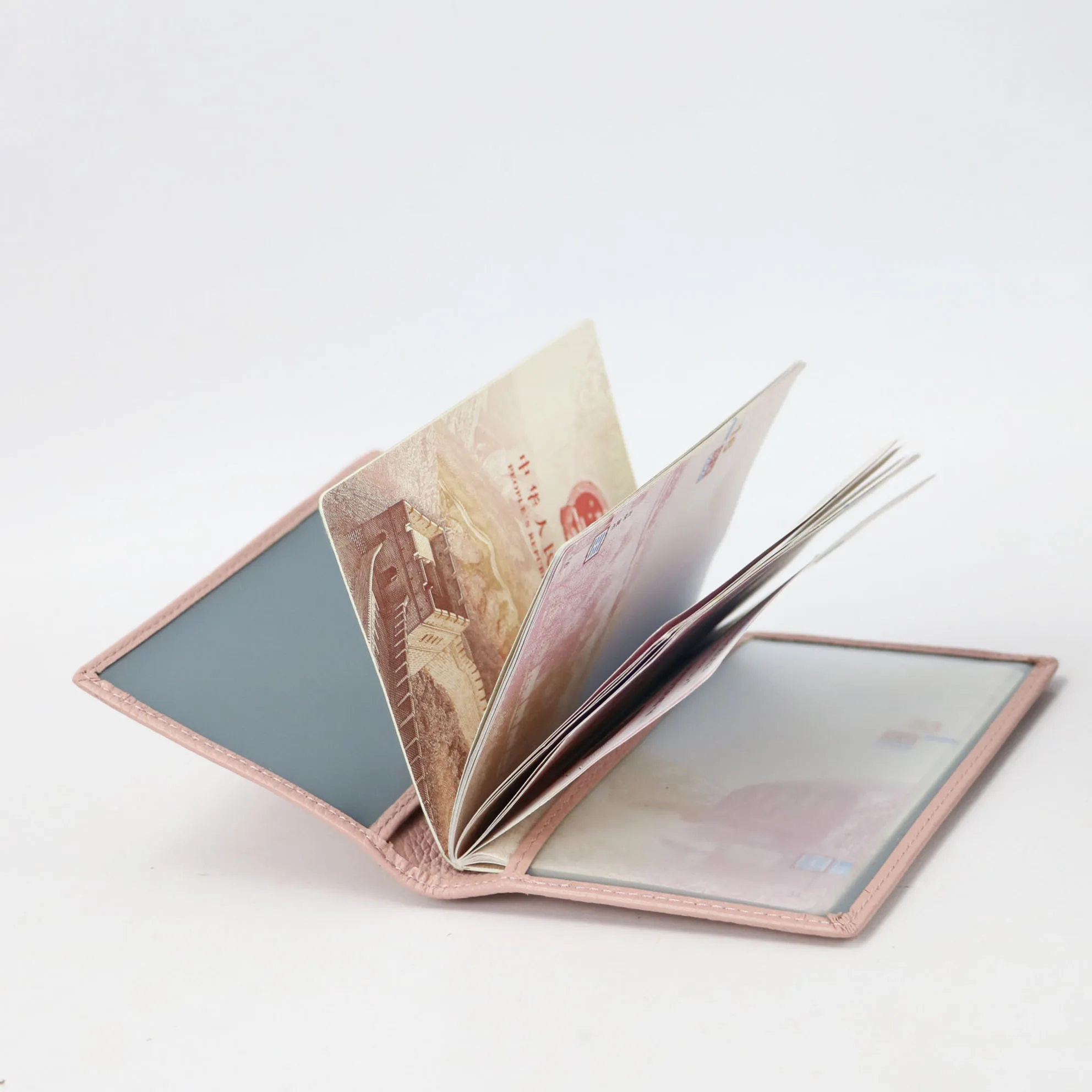 Passport Cover Fashion Case Passport Holder Real Leather Pebbled Passport Cover Portable Boarding Cover Travel Accessories Travel Bag