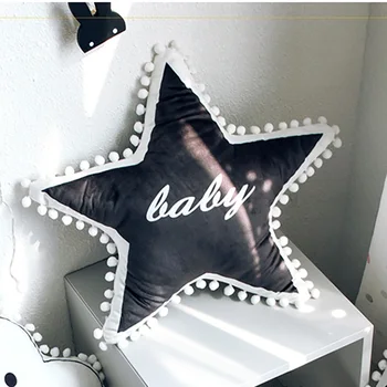 

Baby Cuddle Pillow Protection Pad Crib Bumper Pillows Star Room Decor Cloud Kids Cute Bed Pad bumpers
