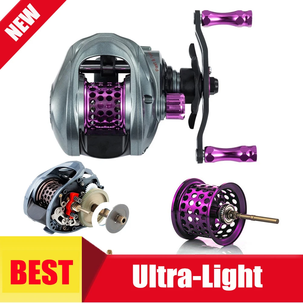 2021 Power Wind PW100 Fishing Baitcast Reel Ultra Light Carbon Micro