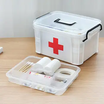 

First Aid Kit Waterproof Plastic Storage Box Portable Outdoor Travel Car Drug Pack Security Emergency Kits Medical Treatment