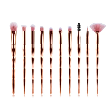 

10Pcs Make Up Brush Set Blush Eyeshadow Makeup Brushes Tool Foundation Powder Make Up Brush Professional Beauty Tools