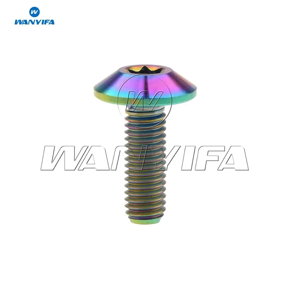 M5x15 rainbow Титановый "Wanyifa" Болт M5x15 мм T20 Torx большой головкой для велосипеда винты - Цвет: M5x15 rainbow
