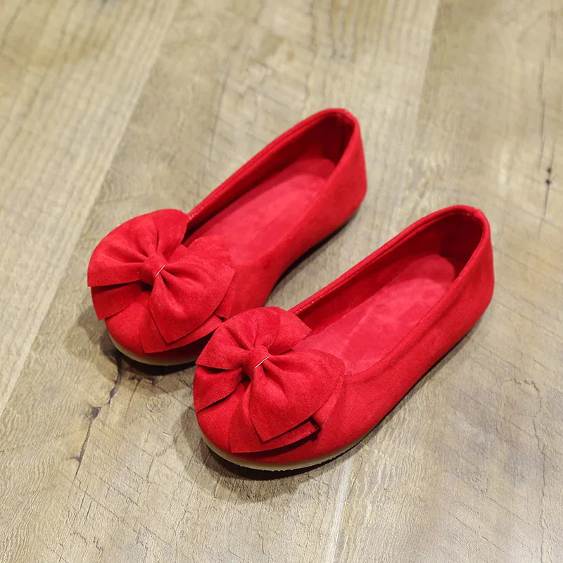 Suede Kids Loafers Girls Princess Shoes
