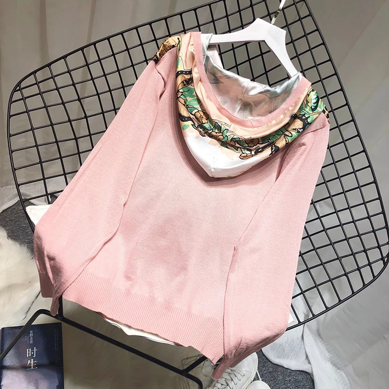 ALPHALMODA/Новинка осени года; модный свитер с капюшоном и принтом; рубашка с длинными рукавами и леопардовым принтом; атласные однобортные кардиганы