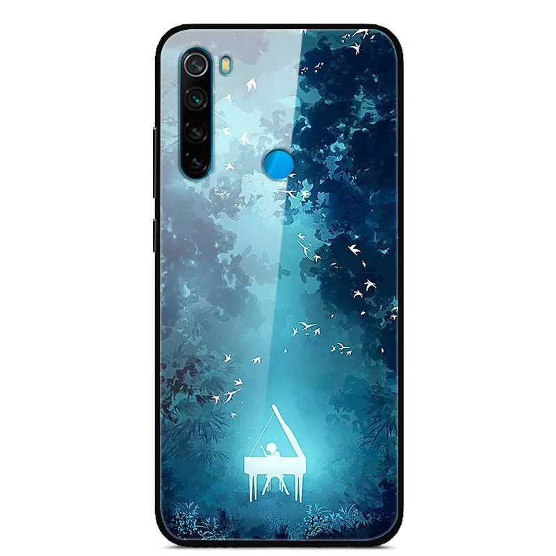 Чехол из закаленного стекла для Xiaomi Redmi Note 8 T, чехол для Xiaomi Redmi Note8T 8 T, мягкий чехол-бампер для Redmi Note 8 T 8 T, Funda