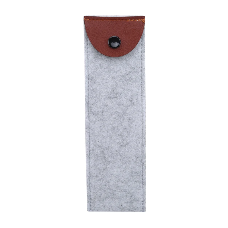 Simple Felt Pencil Case Large Capacity Pencil Stationery Bag Creative Pencil Case Kids Study Accessories Home Office Storage - Цвет: gray