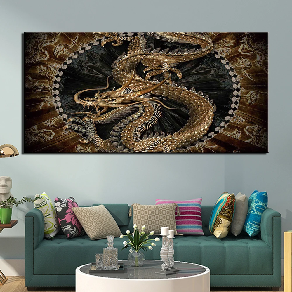 

Wall Art Print Posters And Prints Canvas Painting dragon 1 Panel Picture for Living Room Home Decor