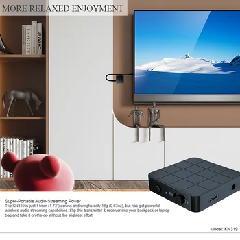 

Audio Receiver Audio Adapter For Laptop Xiaomi Huawei Bluetooth 5.0 Wireless Audio Transmitter 2 In 1 Portable Black Portable