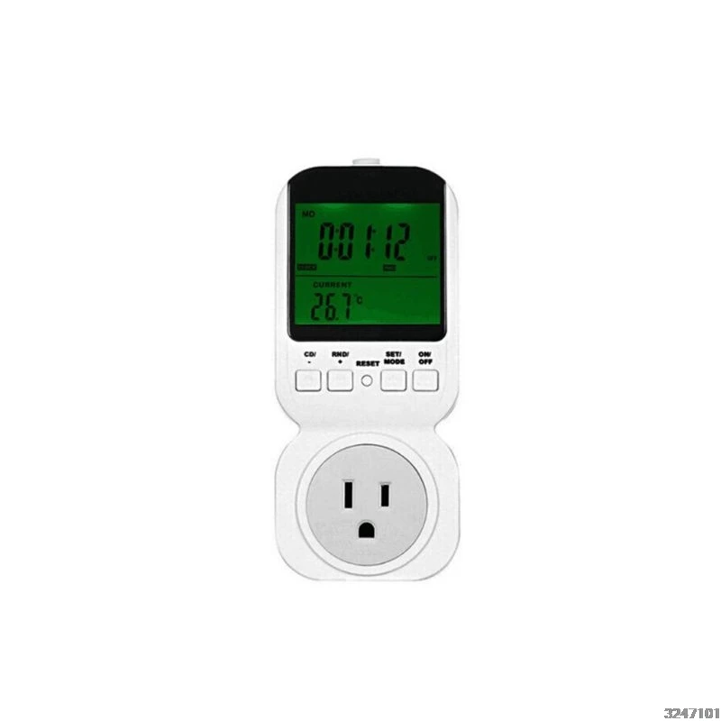 Digital Thermostat Timer Switch Socket UK/US Plug Multifunction Power Meter