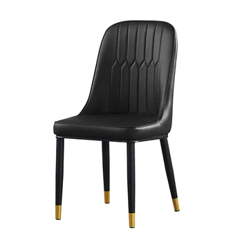

Nordic Luxury Dining Chair Family Modern Simple Dining Table Dining Chair Hotel Restaurant Discussion Leather Chair Back Stool