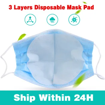 

100PCS Disposable Dustproof 3 Layers Face Mouth Masks Gasket Anti Dust PM2.5 Replacement Cotton Core Mask Pad