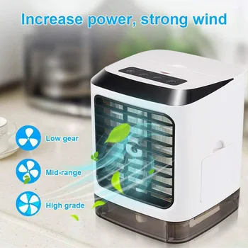 

Portable Mini USB Light Desktop Air Cooler Humidifier Purifier Cooling Fan Office Home Air Conditioner with Remote Control