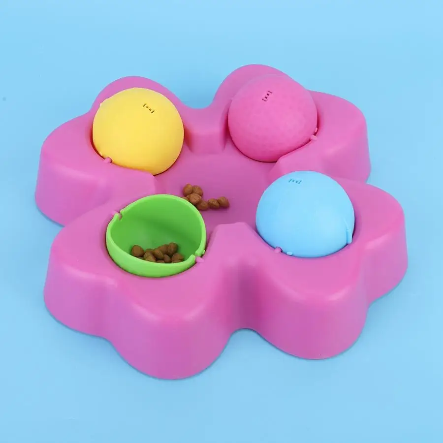 Игрушка для собак в форме четырехлистника медленная кормушка для собак кошек миска с защитой от удушья обучающая игрушка-головоломка для домашних животных для предотвращения ожирения товары для собак