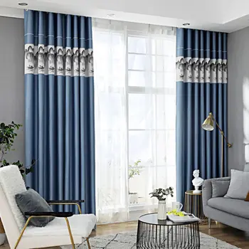 

Chinese Splice Style Bedroom Coffe Drapes Ready Made Door Curtain Fabrics Kitchen Curtains For Living Room Window S204&40