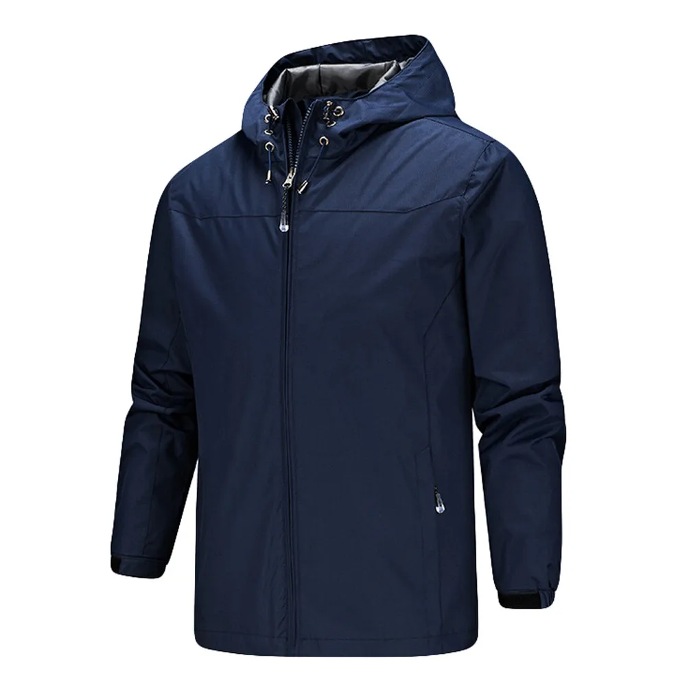 Dark Blue Зимняя куртка мужская одежда альпинистская быстросохнущая ветровка костюм уличная спортивная куртка - Цвет: Dark Blue
