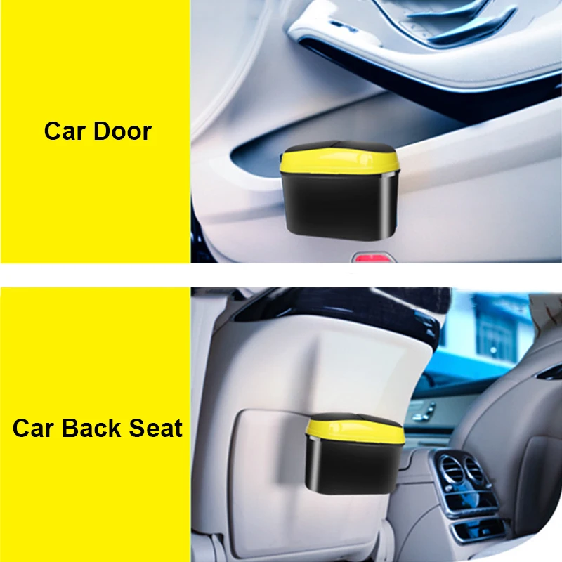 Kayme Portable Car Trash Can, Universal Auto Clamshell Garbage Can for Car Door Back Seat, Storage Box 4 Colors, 20*10.5*14.5cm