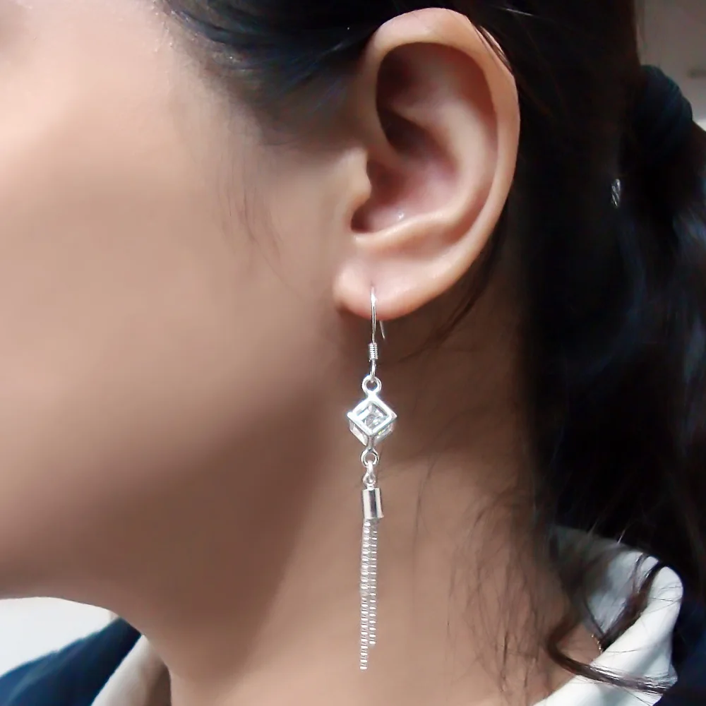 Женские серьги подвески из серебра 925 пробы с фианитами|earrings skeleton|earrings balletearrings