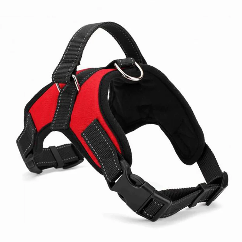Красный Новая мода ошейник для домашних животных жилет жгут S-XL ремень из нейлона, дли собак Профессиональный бюст удобный плечевой комбинированное Сетчатое платье-жилет домашних животных собака - Цвет: Красный
