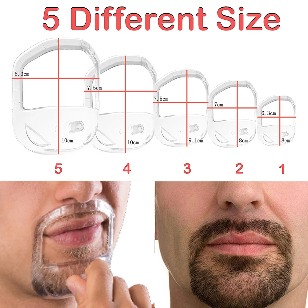 Горячая 5 шт./компл. расческа для коррекции формы бороды Goatee инструмент для ухода за усами для лица шаблон для укладки волос