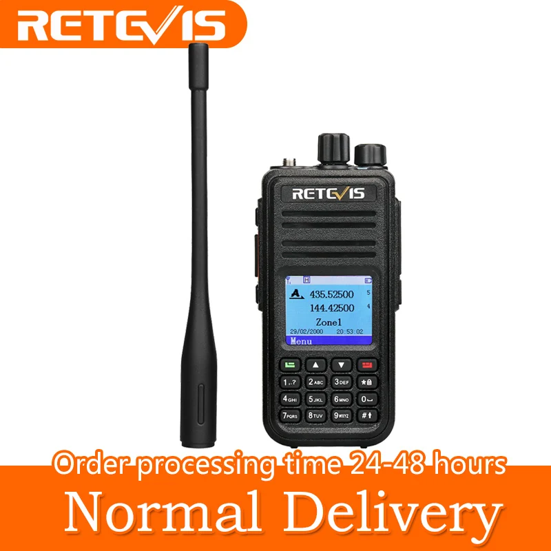 RETEVIS RT3S DMR Radio Digital Walkie Talkie GPS DMR Ham Radio Amador 5W VHF UHF Dual Band Encryption Compatible with Mototrbo