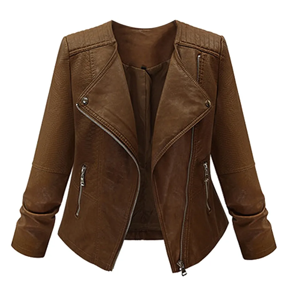 2019 Women Leather Jackets And Coats 