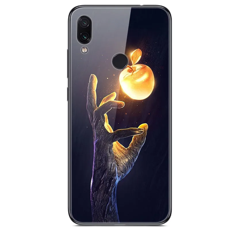 47 Для Xiaomi Redmi Note 7 Чехол из закаленного стекла твердая задняя крышка для Xiomi Redmi Note7 мягкий чехол для телефона бампер на Redmi Note 7 Pro - Цвет: 47