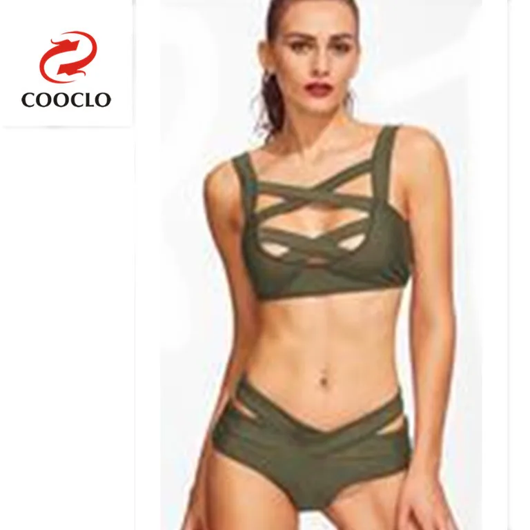 

Europe And America New Style Comfortable Body Hugging Uniform lv duo with Slim Fit Slimming Deep-V Bikini