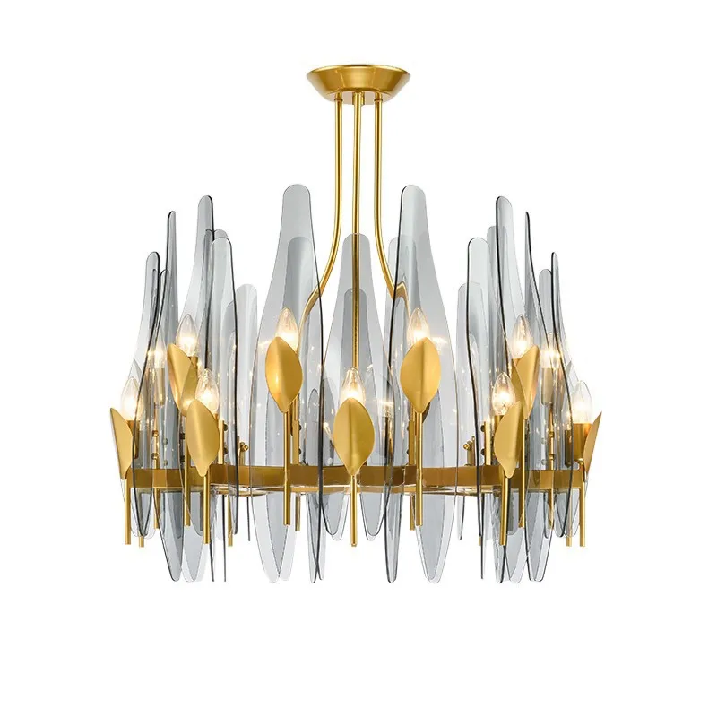 

Modern Nordic Creative Designer Blue And Gray Pendant Lamps Minimalist E14 LED Bulbs Chandelier For Study Living Room Bedroom