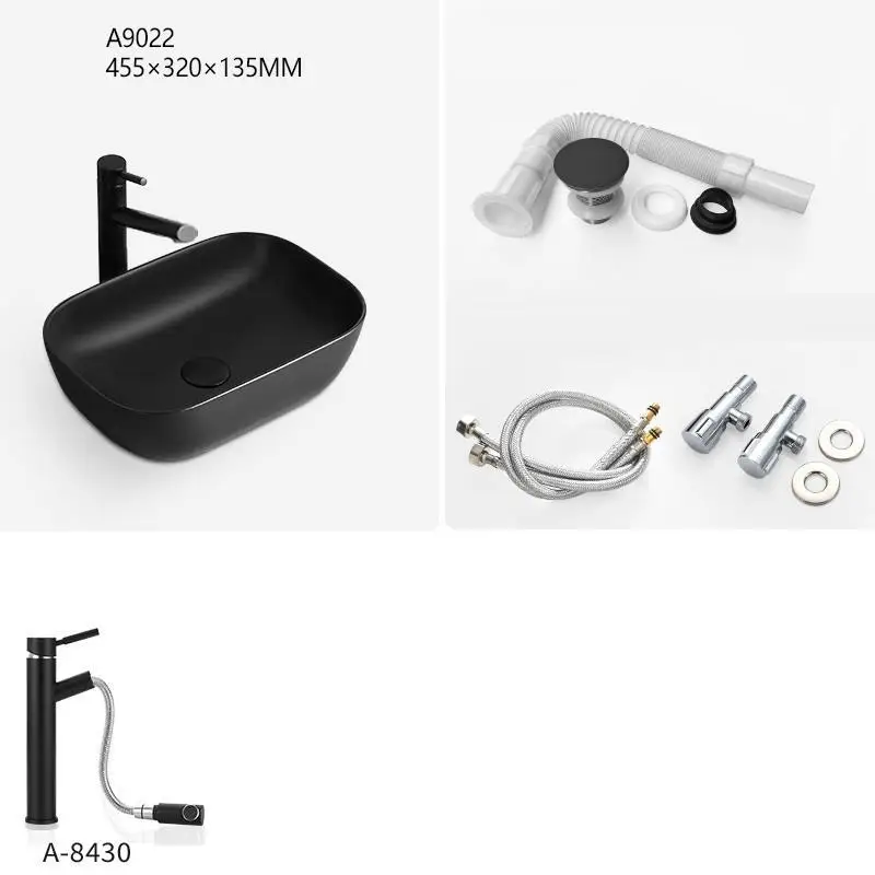 Number 9 Para Black Salle Bain Waschtisch Umywalka Banyo туалетный столик для ванной комнаты Bacia De Lavagem Pia Lavabo Cuba Banheiro раковина умывальник - Цвет: Number 9