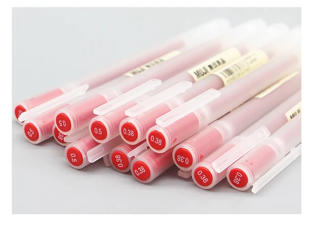 10pcs MUJI MoMA Gel Ink Ball Point Pen Japan Black/Blue/Red School Office Ballpoint