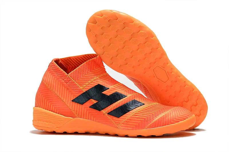 Горячие Nemeziz Танго 18+ Messi TF IC газон Крытый бутсы высокие лодыжки Slip-On 18+ x мужские футбольные бутсы Бутсы - Цвет: 6
