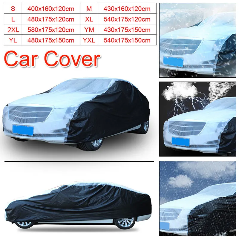 Защитный чехол для автомобиля PEVA снегозащищенный прозрачный универсальный