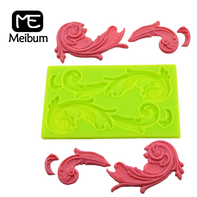 

Meibum New European Pattern Relief Fondant Cake Mold Chocolate Candy Biscuit Paste Sugar Craft Pastry Decorate Mould Baking Pan