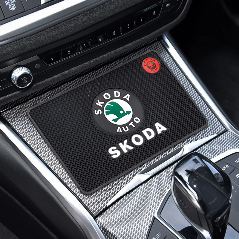 

Car Logo Ornament PVC Anti-Slip Mat Sticky Pad Anti-slip Pad gel Mat for Citigo Fabia SCALA Octavia Rapid Superb KAMIQ Kodiaq