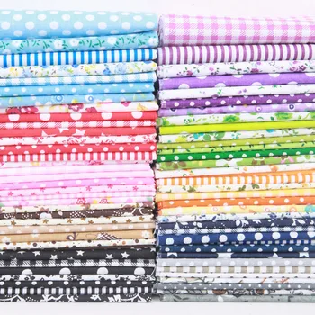 

7PCS 25cmx25cm Cotton Fabric Printed Cloth Sewing Quilting Fabrics for Patchwork Needlework DIY Mask Handmade Material