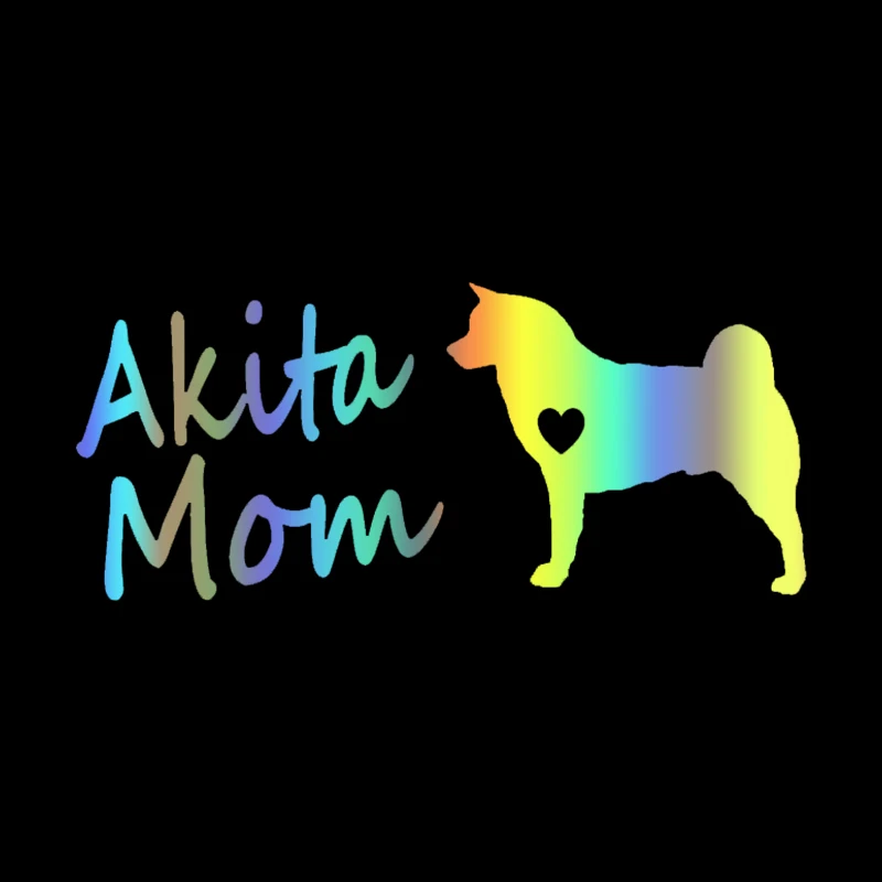 Dog Mom Holographic Sticker - 4x3 Inch Vinyl Decal For Cars, Laptops & Windows