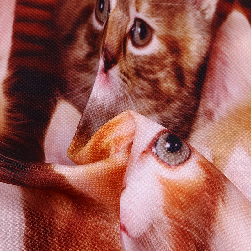 Моющаяся скатерть в виде кота 3d с рисунком животного бамбуковая корзина