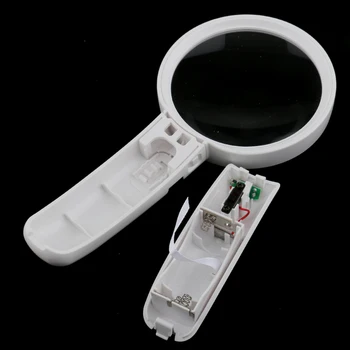 

3Lens LED Light Reading Magnifier Magnifying Glass Jewelry Loupe 2.5x,5x,16x