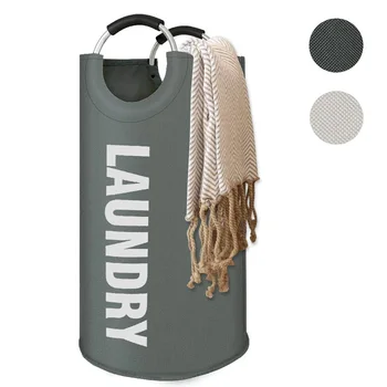 

Large Portable Waterproof Laundry Hamper Double Layer Heavy Dirty Clothes Large Storag Basket Home Standing Laundry Baskets