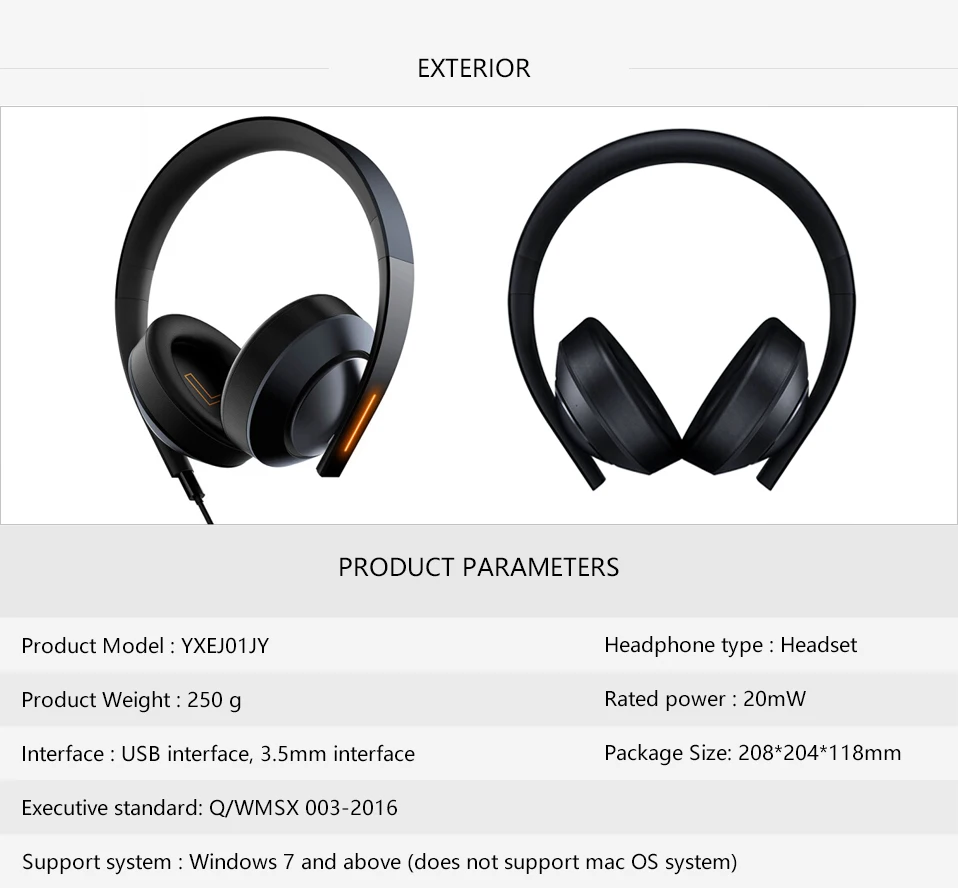 Оригинальные Xiaomi mi Ga mi ng наушники Virtual Surround наушники 3,5 мм с микрофоном Шумоподавление для ПК ноутбук телефон