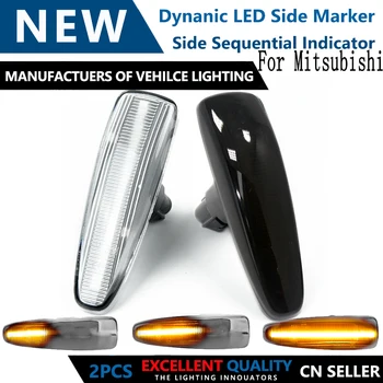

2X LED Side Fender Dynamic Turn Signal Light Marker Lamp For Mitsubishi Lancer Evolution Outlander Sport ASX Mirage Pajero