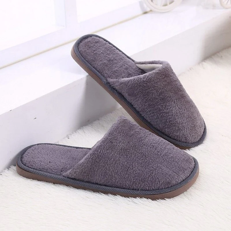 Plush Slippers Men's Winter Warm Slippers Indoor Casual Sneakers For Home