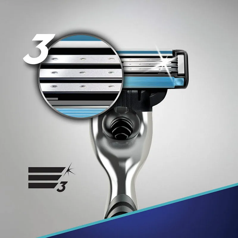 4PCS Original Gillette Mach 3 Blade Men Shaving Cassettes Shaving Mak3 Shaving Cartridge Mach3 Replaceable Razor 3